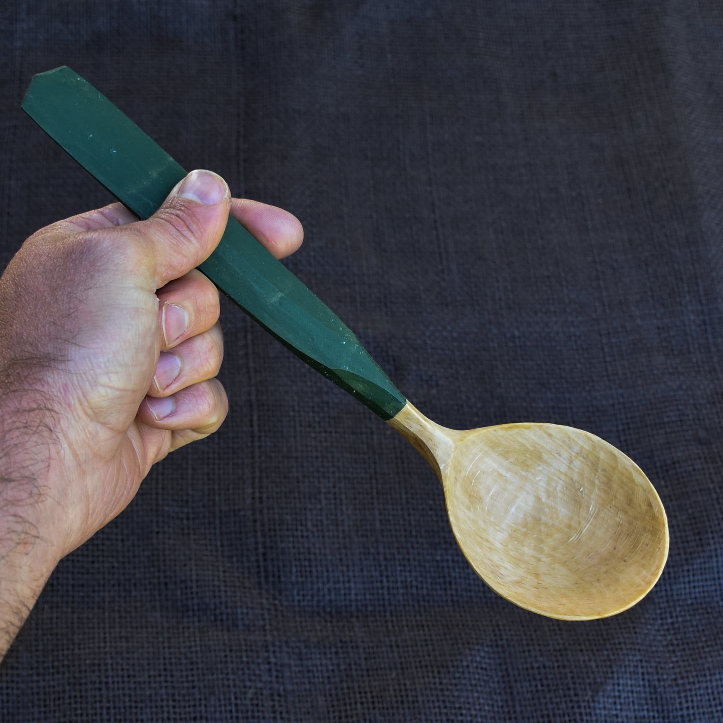 Circular Cooking Spoon ~ Forest Green