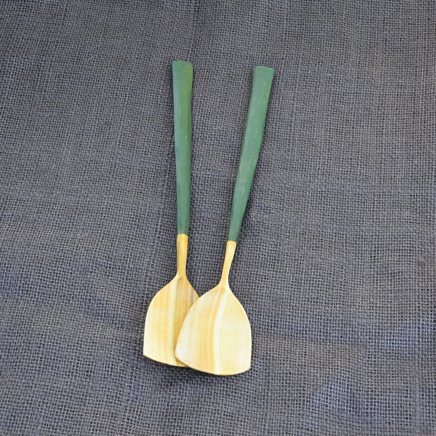 Simple Salad Servers ~ Forest Green