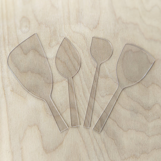 Spoon Carving: From Log to Spoon - Cooking Spoon Templates: 4 Pack