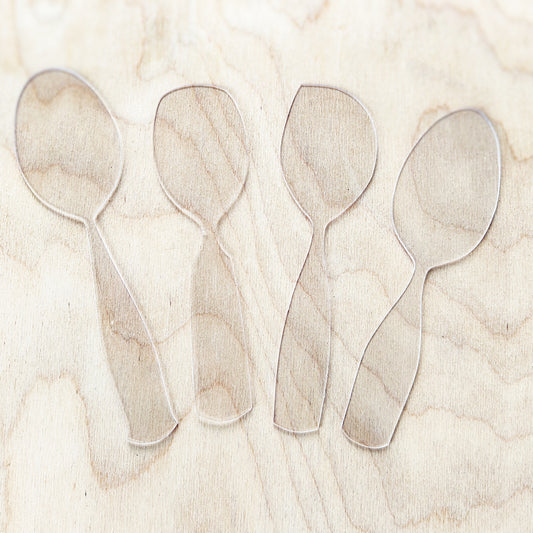 Eating Spoon Templates ~ 4 Pack