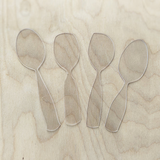 Spoon Carving: From Log to Spoon - Eating Spoon Templates: 4 Pack