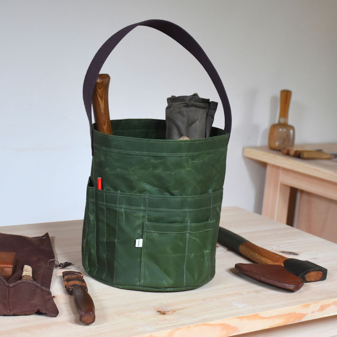 Waxed Canvas Tool Bag 4.0 ~ Lemongrass Green