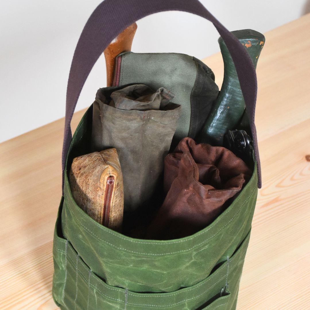 Waxed Canvas Tool Bag 4.0 ~ Lemongrass Green