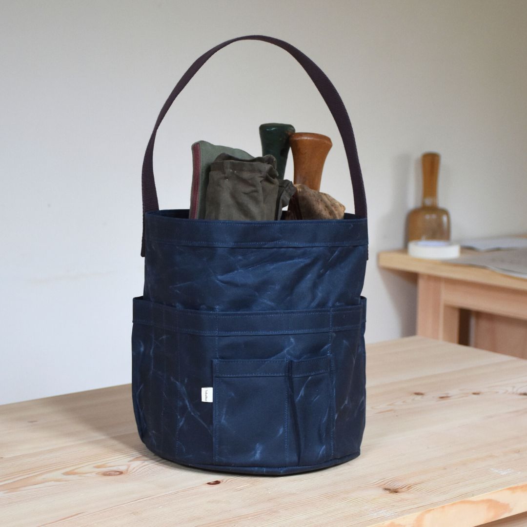 Waxed Canvas Tool Bag 4.0 ~ Navy Blue