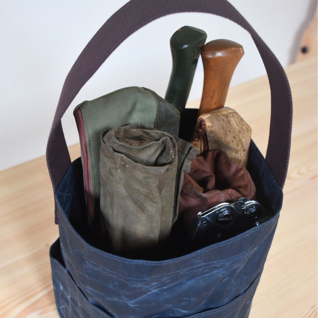 Waxed Canvas Tool Bag 4.0 ~ Navy Blue