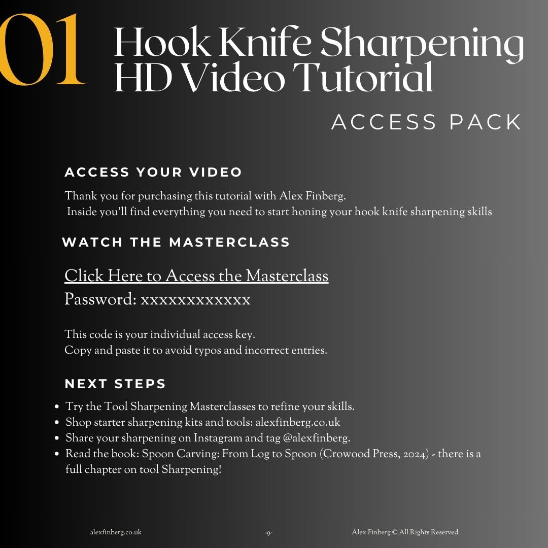 Hook Knife Sharpening Kit + 4K HD Video Tutorial