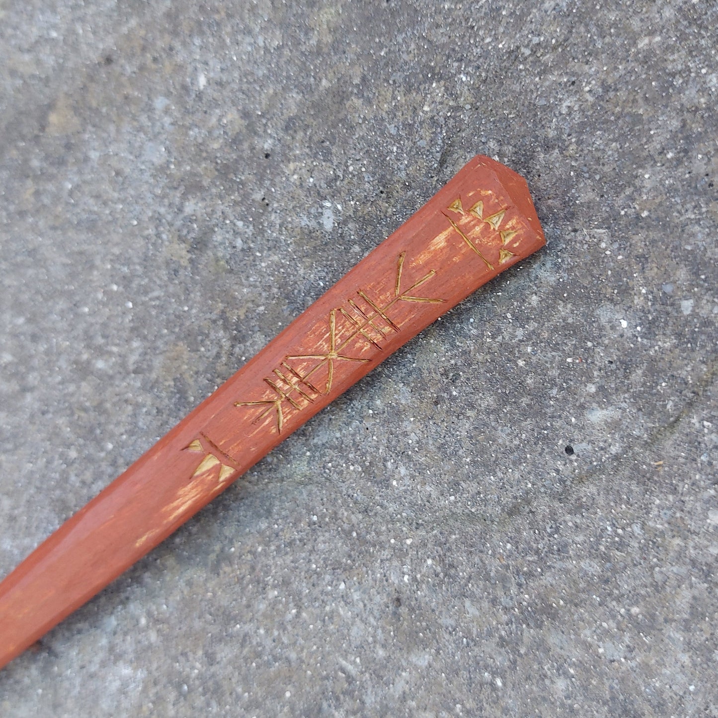 Ochre Red 'Tribal' Cooking Spoon